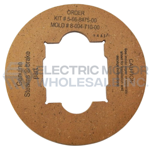Image for STEARNS 87T/P00 Series REV-A Heavy Duty Tire Press Friction Disc 566849100